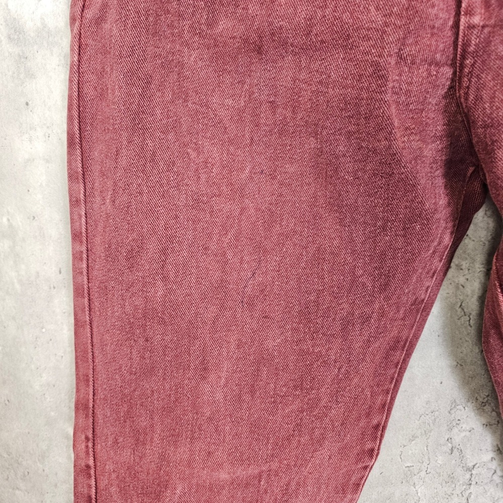 Vintage 90s GSAF High Waist Mom Jeans Burgundy Red Tapered Leg Denim Mexico Sz 6 - Picture 3 of 14